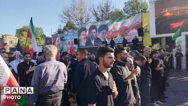 نورآباد در سوگ تاسوعای حسینی غرق در ماتم شد