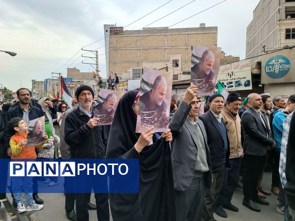 حضور پر شور مردم شهرستان قدس در راهپیمایی روز قدس