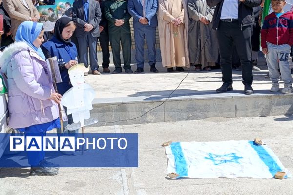 حضور پرشور مردم شهر تیتکانلو در راهپیمایی روز قدس 