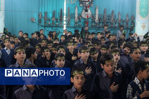 عزاداری دانش‌آموزان قم در آستان مقدس امامزاده سیدعلی(ع)