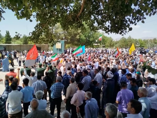 با هدف محکومیت جنایات رژیم کودک کش اسرائیل راهپیمایی جمعه خشم در کاشمر برگزار شد