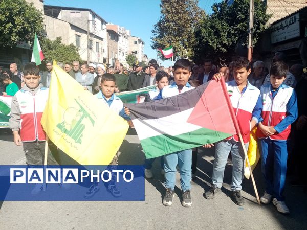 راهپیمایی روز دانش‌آموز در گلوگاه 