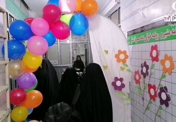 ورود نوجوانان به مراسم معنوی اعتکاف مسجد جامع ورزن شهردیباج