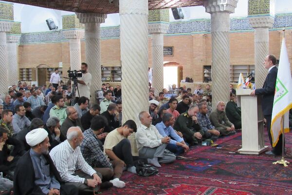 مراسم چهلمین روز شهادت شهدای اقتدار با حضور گسترده مردم کردستان در سنندج 