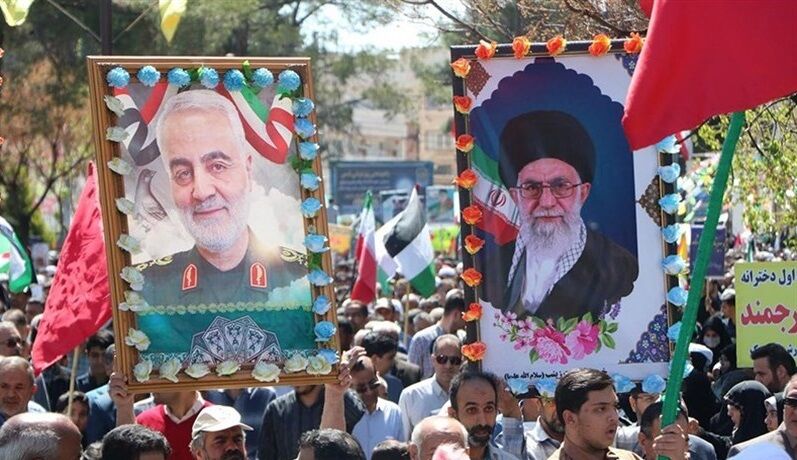 حضور پرشور مردم شهرستان‌های استان کرمان در راهپیمایی روز جهانی قدس/فیلم