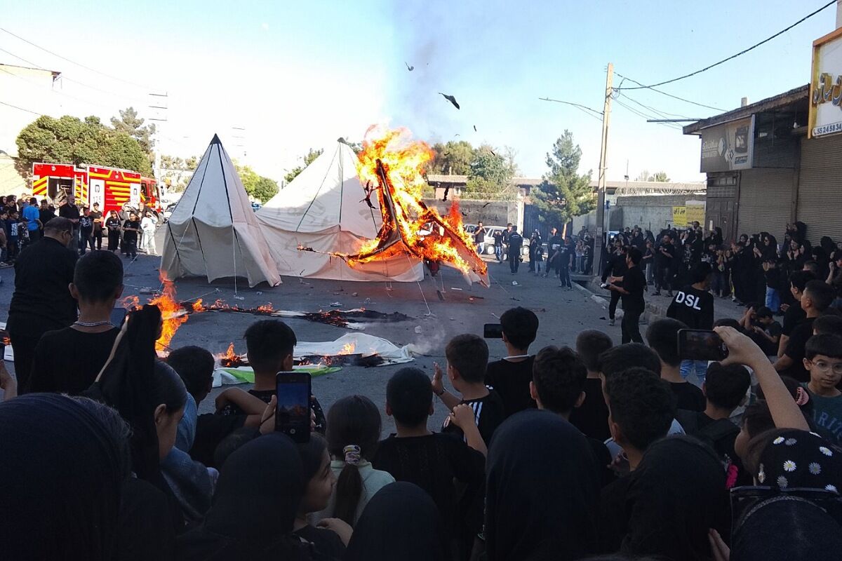 بازسازی خیمه گاه شهدای کربلا در شهرک گلشهر چهاردانگه