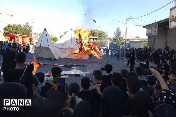 بازسازی خیمه گاه شهدای کربلا در شهرک گلشهر چهاردانگه