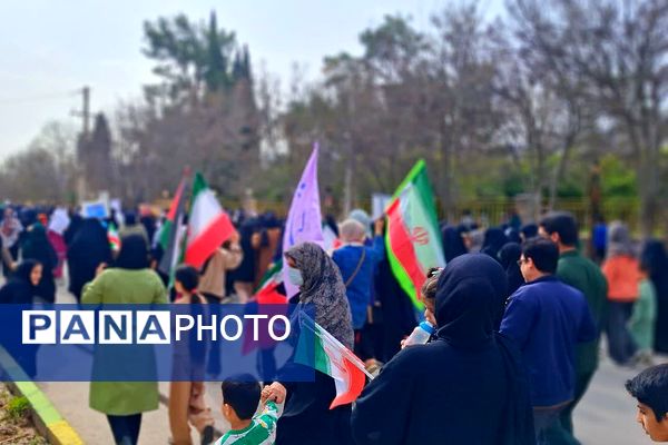 راهپیمایی یوم الله ۲۲ بهمن در شهرستان باشت با حضور گرم مردم