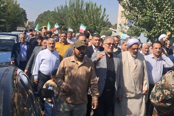 همبستگی مردم ولایتمدار نسیم‌شهر در راهپیمایی علیه رژیم صهیونیستی