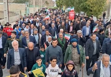 برگزاری راهپیمایی ۲۲ بهمن در شهر ماژین