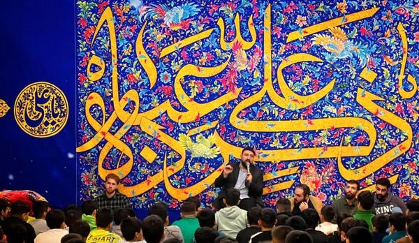 مراسم اعتکاف دانش‌آموزی در اولین روز اعتکاف در ساوجبلاغ