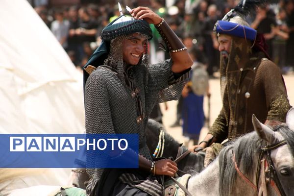 مراسم خیمه سوزی هیات «خیام الحسین» در قم