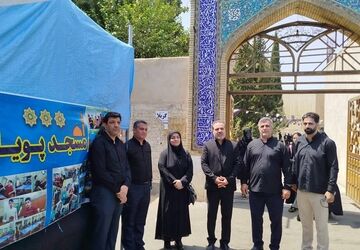 برپایی غرفه‌های «میدان پویای اربعین» در مسیر پیاده روی زائرین حضرت عبدالعظیم حسنی (ع) ناحیه دو شهرری 