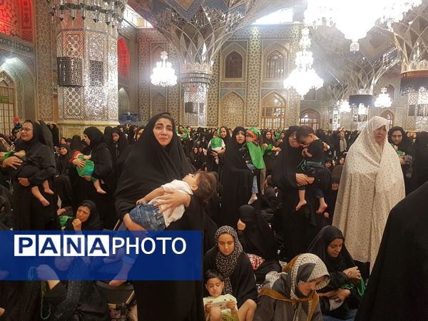 برگزاری بزرگترین اجتماع شیرخوارگان حسینی در حرم مطهر رضوی