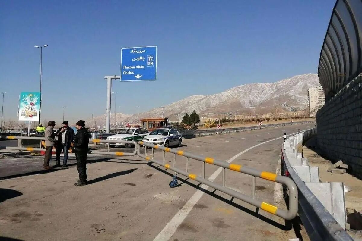 یکطرفه شدن جاده چالوس از ساعت ۱۲ امروز