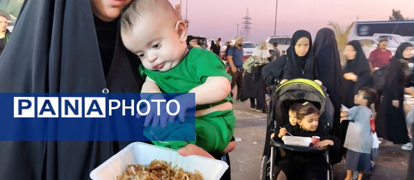 کودکان در پیاده‌روی نجف تا کربلا