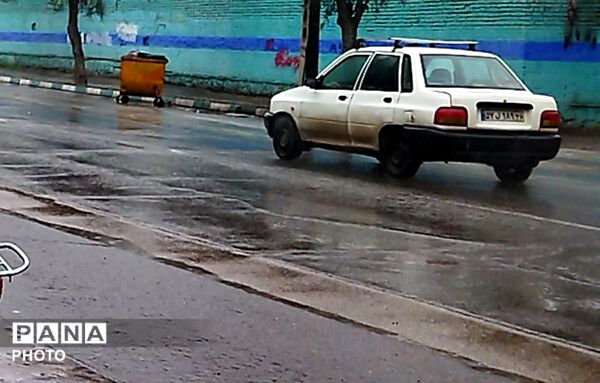 بارش باران در نیشابور 