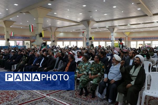 اجتماع بزرگ مردم خراسان شمالی در محکومیت جنایات رژیم اشغالگر صهیونیستی 