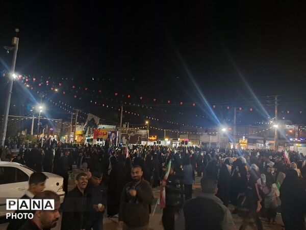 تجمع برای حمایت از رزمندگان کشور در شهر دهدشت 