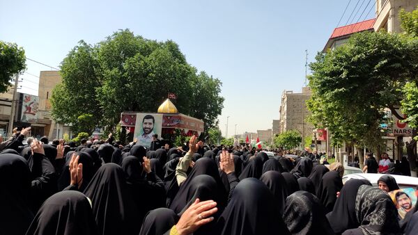 مراسم تشیع و تدفین شهید مصطفی صالحی مقدم در گلزار شهدا شهرستان قدس 