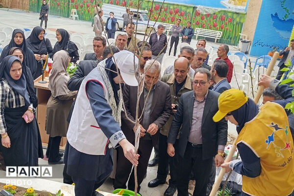 یاد شهدای دانش‌آموز مدرسه شجره طیبه میناب، پویش ملی کاشت نهال امید شهرستان بجنورد 