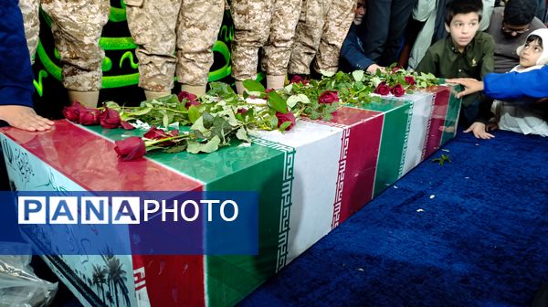 مراسم استقبال از پیکر شهید گمنام خوشنام فاطمی در مسجد جامع نیشابور 