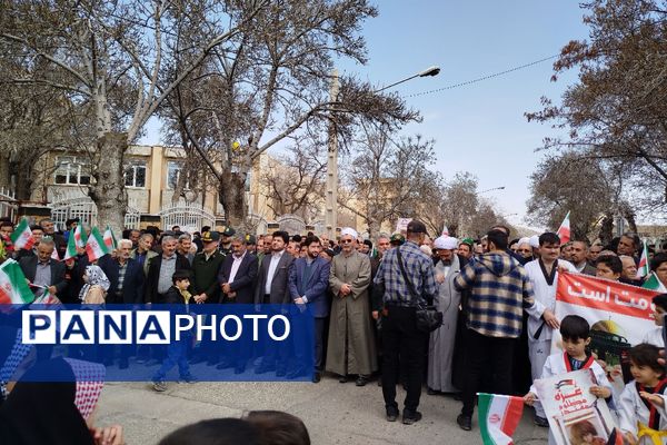 حضور پرشور مردم شهرستان بیجار در راهپیمایی روز جهانی قدس