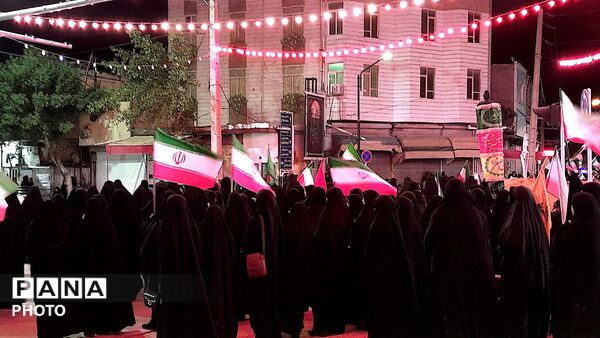مراسم عزاداری شب های دهه اول محرم در شهرستان درگزین با حضور هیئت عزاداران 