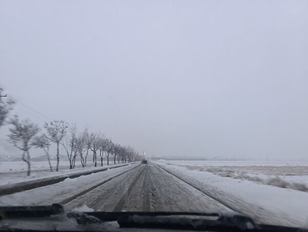 بارش برف و باران در بروجن