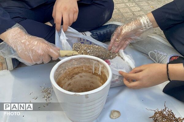 گلکاری در دبیرستان دخترانه الزهرا