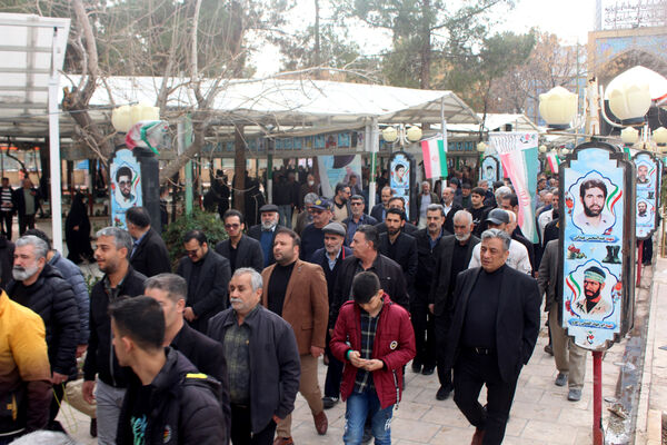 مراسم تشییع مادر شهید «حسین بی‌تا» در قم