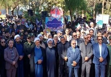 فریاد دانش‌آموزان سبزوار در طنین «مرگ بر استکبار»