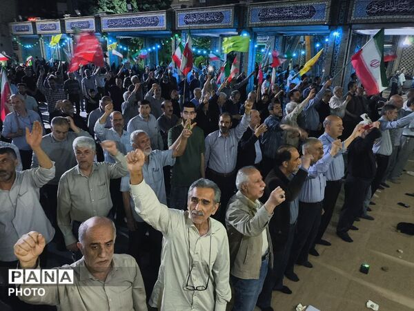 نود شب استقامت و پایداری مردم رجایی شهر کرج