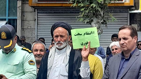  حضور بی نظیر مردن نیشابور در راهپیمایی بر علیه حمله رژیم صهیونسیتی