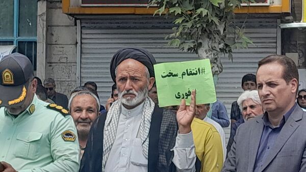  حضور بی نظیر مردن نیشابور در راهپیمایی بر علیه حمله رژیم صهیونسیتی
