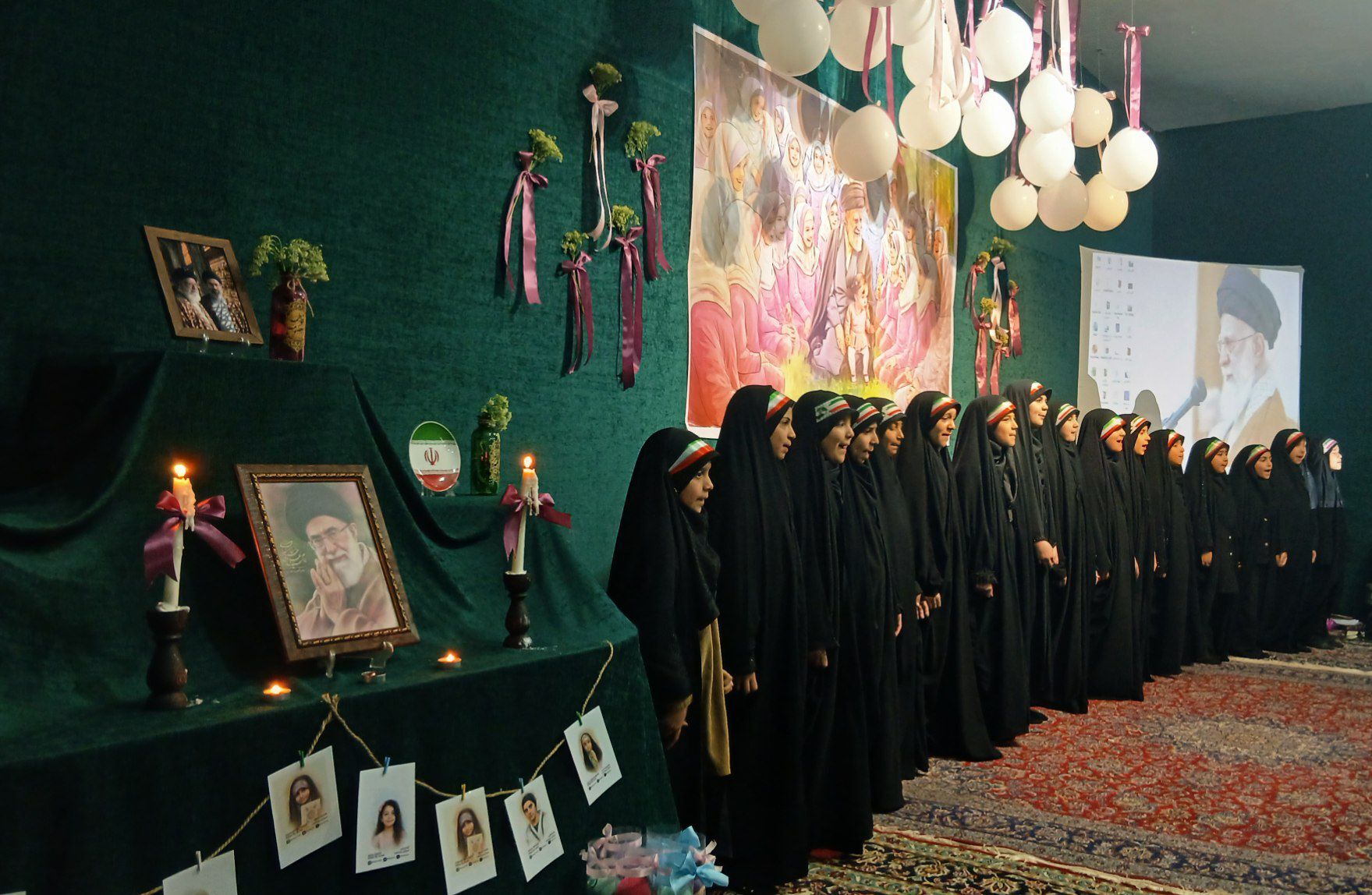 حضور پرشور دختران در جشن میلاد حضرت معصومه(س)