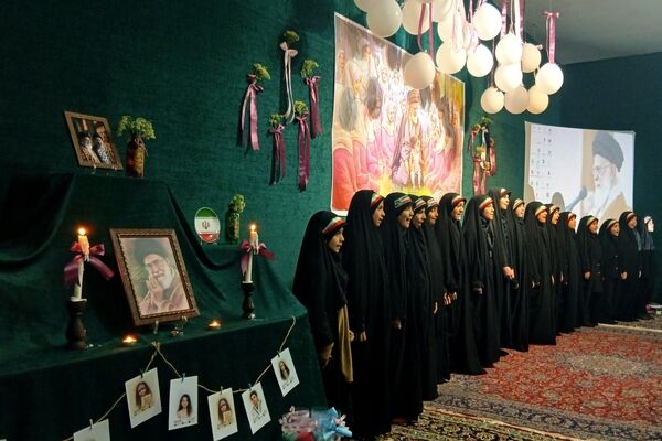 حضور پرشور دختران در جشن میلاد حضرت معصومه(س)