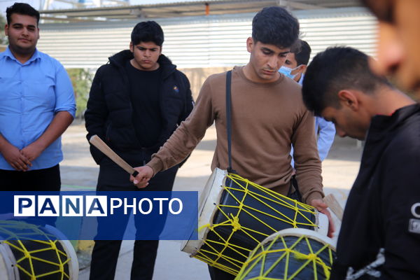 مراسم عزاداری ایام فاطمیه توسط دانش‌آموزان تنگستانی