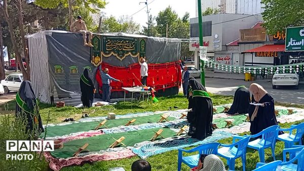 آماده سازی موکب خدمتگزاران رضوی برای خدمت رسانی به مردم همزمان با میلاد امام رضا(ع) در یاسوج