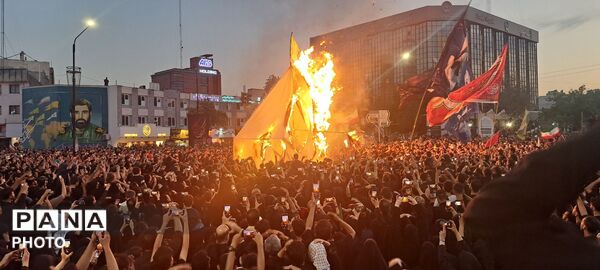آیین خیمه سوزان عصر عاشورا در مشهد