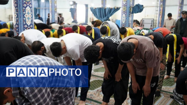 حضور پرشور دانش‌آموزان یاسوج در مراسم معنوی اعتکاف