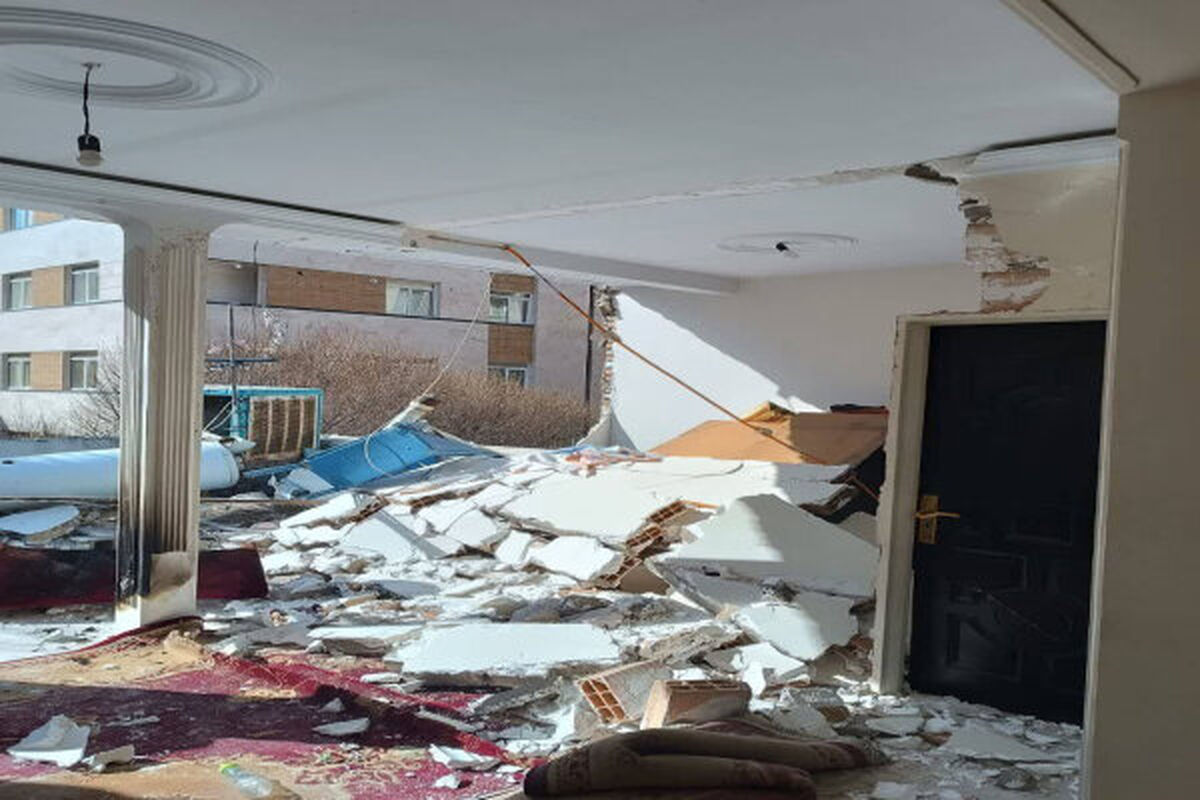 انفجار در یک ساختمان مسکونی به دلیل نشت گاز