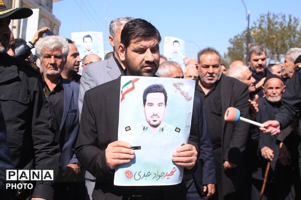 تشییع پیکر شهید سرگرد «جواد عبدی» در حملات آمریکایی - صهیونی
