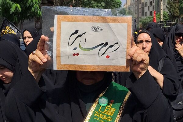 طنین فریاد «لبیک یا حسین(ع)» در پیاده‌روی باشکوه جاماندگان اربعین حسینی در شهرستان قدس