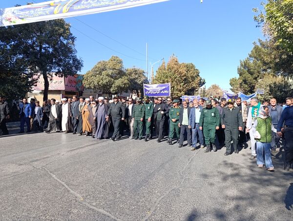 راهپیمایی ۱۳ آبان و روز دانش آموز در نیشابور 