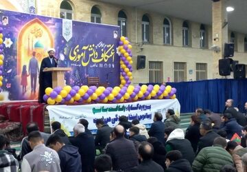 مراسم افتتاحیه آیین معنوی اعتکاف دانش‌آموزی در شهرستان خوی