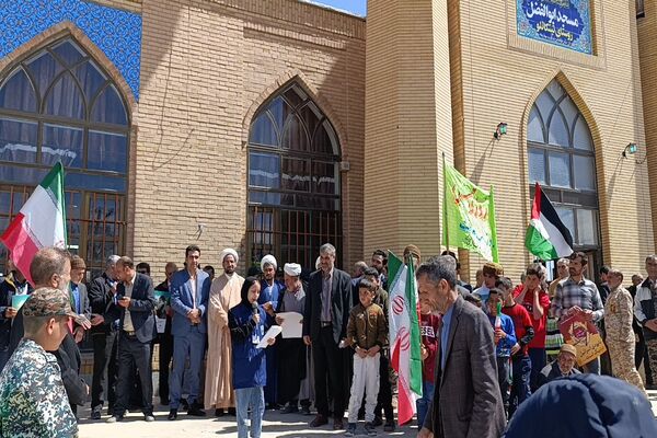 حضور پرشور مردم شهر تیتکانلو در راهپیمایی روز قدس 
