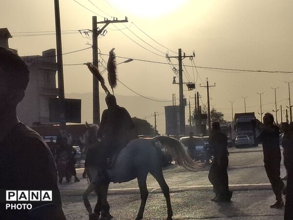 حرکت نمادین کاروان اسرای کربلا در شهر آوه