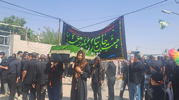 مراسم عزاداری و زنجیر زنی شهادت امام حسن مجتبی(ع) و رحلت پیامبر اکرم (ص) در  روستای کفکی خراسان رضوی