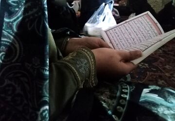 مراسم معنوی اعتکاف درمسجد جامع نیشابور